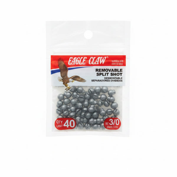 Eagle Claw Removable Split Shot size 3/0
