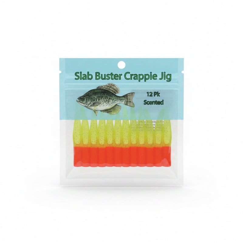 Slab Buster Crappie Jig - Orange/Chartreuse Silver 2