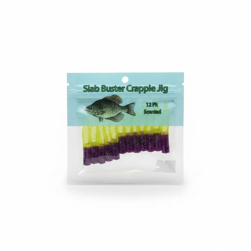 Slab Buster Crappie Jig - Purple Chartreuse Silver 2