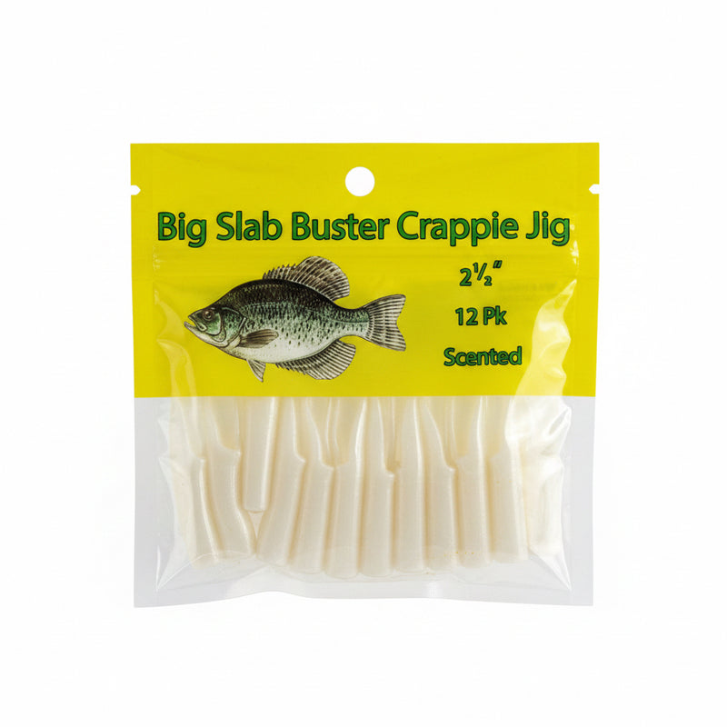 Big Slab Buster Crappie Jig - Pearl White 2.5