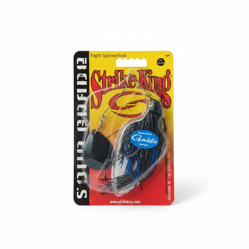 Strike King Night Spinnerbait Black/Blue 1/2 oz
