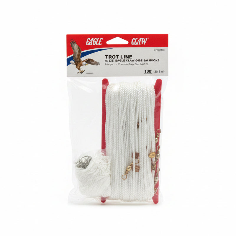 Eagle Claw Trot Line 100’ w/ 25 049Z-3/0 Hooks