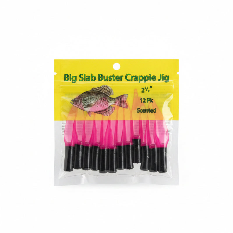 Big Slab Buster Crappie Jig - Black/Hot Pink 2.5”