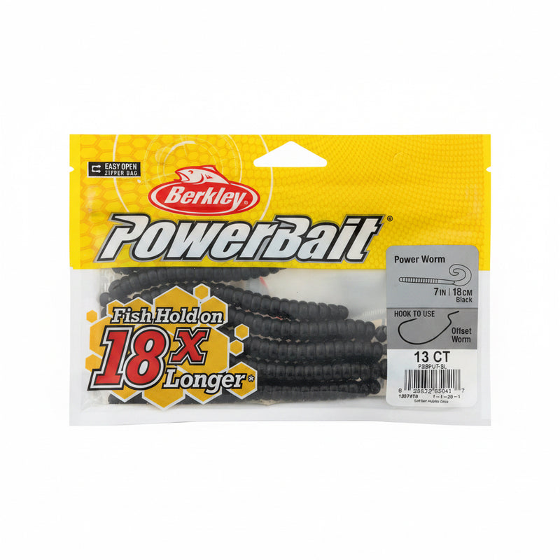 Berkley PowerBait Power Worm Black 7”