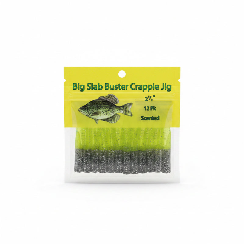 Big Slab Buster Crappie Jig - Double Silver Rainbow/Chartreuse Silver 2.5