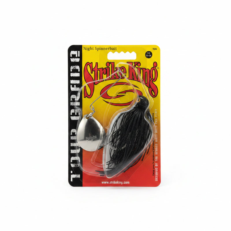 Strike King Night Spinnerbait Black/Silver 1/2 oz