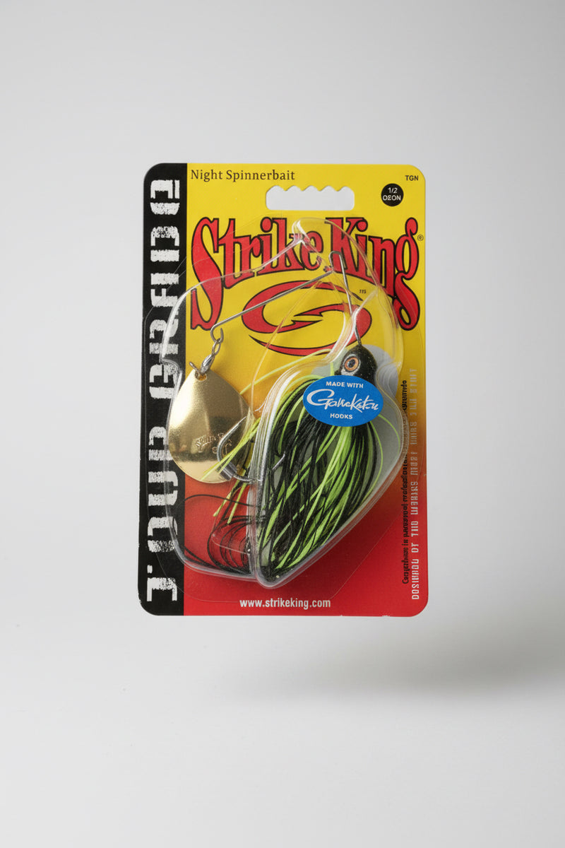 Strike King Night Spinnerbait Black/Chartreuse 1/2 oz