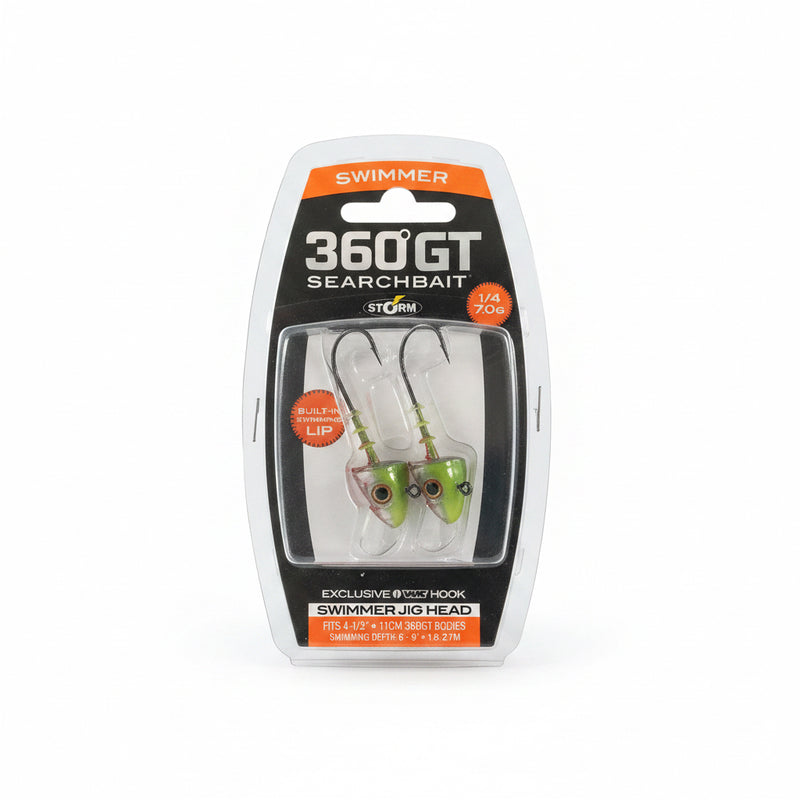 360 GT Swimmer Jig Head Chartreuse Ice 1/4 7.0G