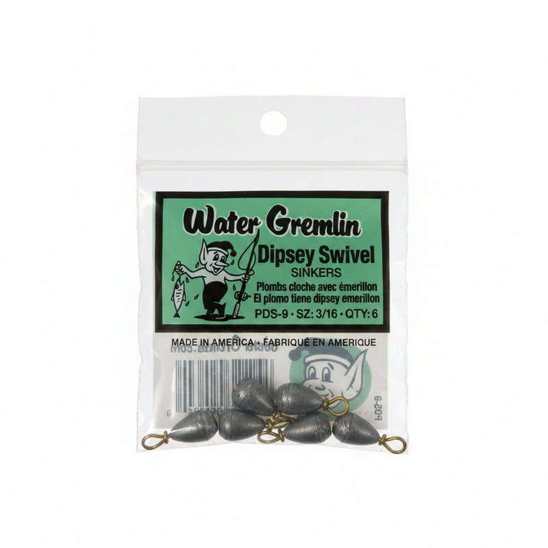 Water Gremlin Dipsey Swivel Sinkers 3/16