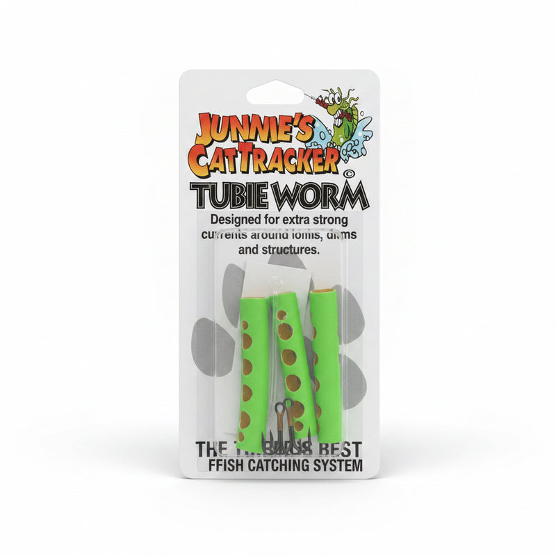 Junnie's Catracker Tubie Worm Hot Green