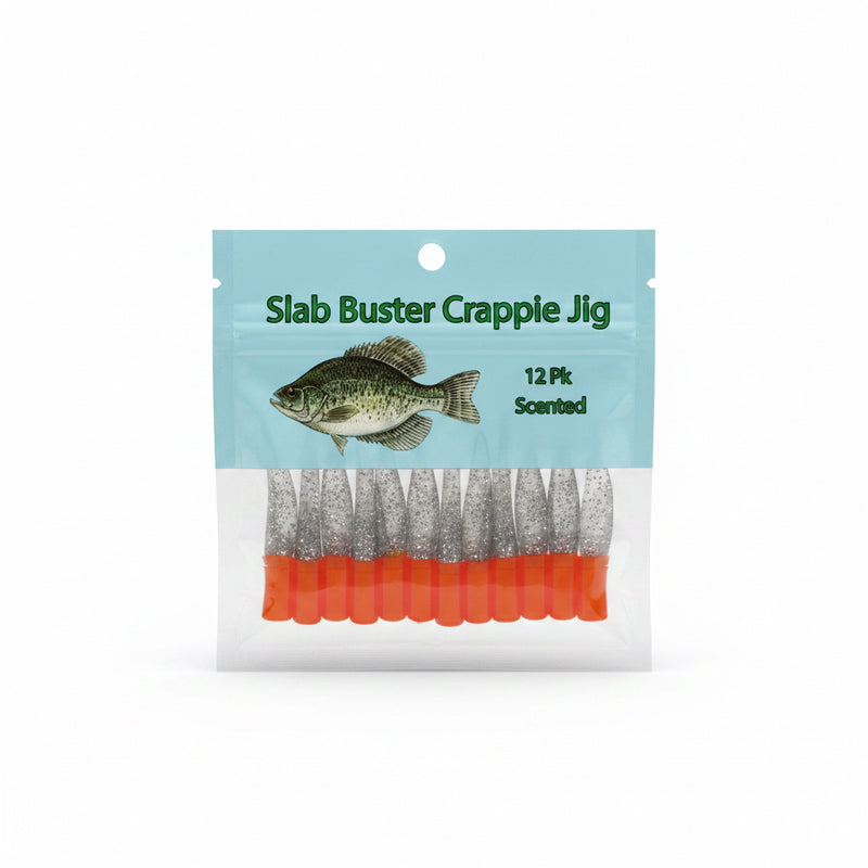 Slab Buster Crappie Jig - Orange/Electric Silver 2”