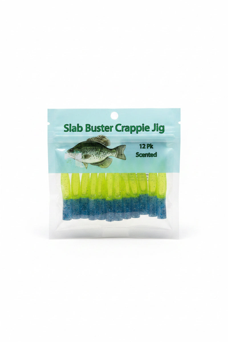 Slab Buster Crappie Jig - Pearl Blue/Chartreuse Silver 