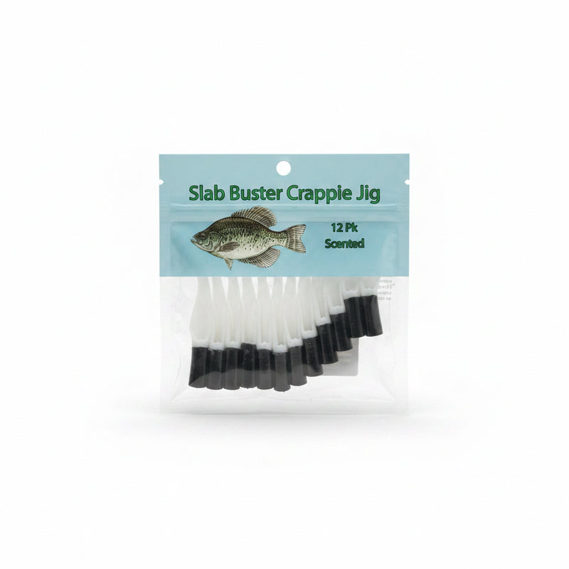 Slab Buster Crappie Jig - Black/Pearl White 2